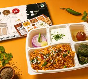 Paneer Tikka Makhni Biryani With Kebab Thali