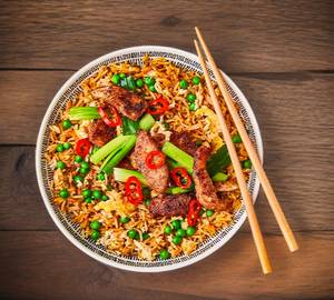 Mixed Fried Rice And Pepper Chicken 6 Pcs. Combo