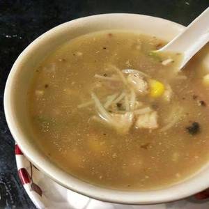 Chicken Burnt Garlic Soup