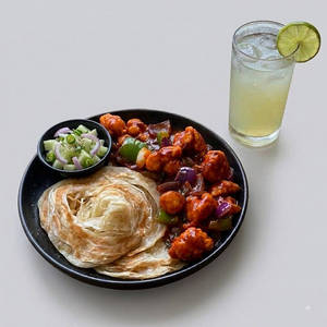 Porotta(3 Nos)+ Gobi Manchurian+ Salad+ Lime Meal