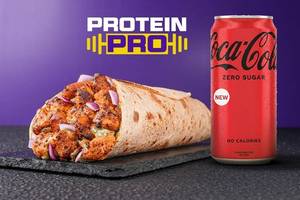 Masala Chicken Tikka Protein Pro Wrap & Coke Zero Combo.
