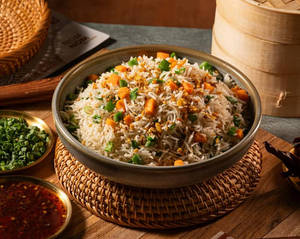Veg Burnt Garlic Fried Rice