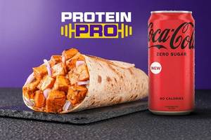 Masala Paneer Tikka Protein Pro Wrap & Coke Zero Combo.