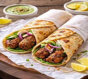 Chicken kali mirch egg kawab roll