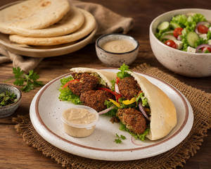 Green Pea Patty Pita Pocket
