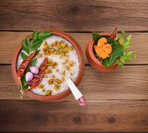 Podi Ari Kanji + Chammandi + Papadam