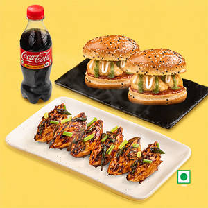 Veg Himalayan Chilli Momo 6Pc + Veg Moburg 2Pc +One 250ml Coke