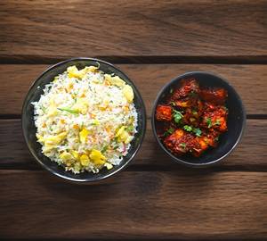 Egg Fried Rice + Egg Chilli