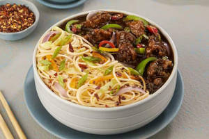 Chicken Manchurian Noodles Bowl