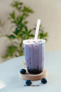 Blueberry Milk Cream Bubble Tea