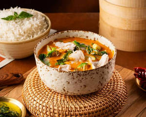 Red Thai Curry Chicken with Rice