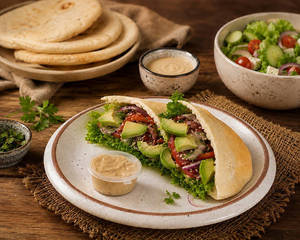 Avocado & Chili Oil Hummus Veg Pita Pocket