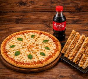 Margherita Pizza + Royal Masala Sandwich + Cold drink (200 Ml)