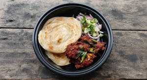 Porotta (2) + Chicken Fry(1 Piece) + Salad  Bowl