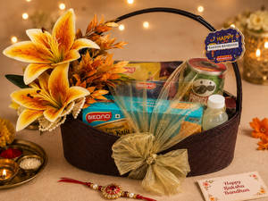 Love & Laughter Dessert Rakhi Hamper
