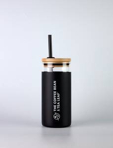 Glass Sipper With Sleeve, Straw & Lid -V1