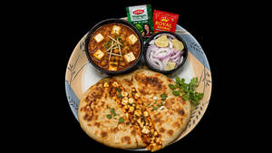 Paneer Chole [250 Ml] With 2 Paneer Stuffed Kulcha