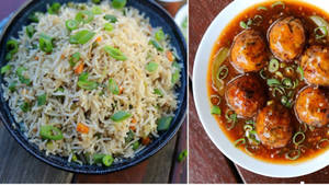 Manhurian With Fried Rice