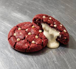 Cheesecake Stuffed Red Velvet Cookie