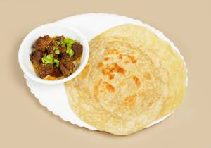 Black Pepper Mutton Boneless With 2 Laccha Paratha