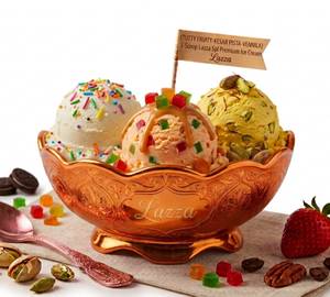 (Tutty Fruity-Kesar Pista-Vennila) 3-Scoop Lazza Spl Premium Ice Cream