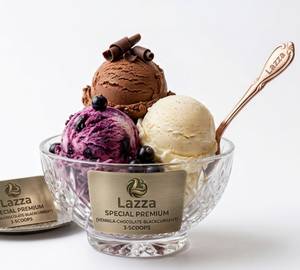 (Vennila-Chocolate-Blackcurrant) 3-Scoops Lazza Premium Ice Cream
