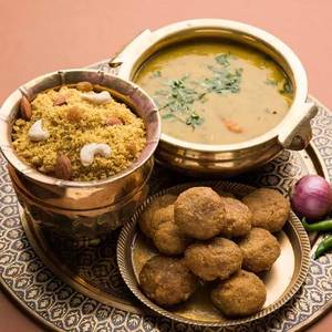 Dal Bati Chruma Thali