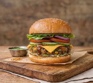 Classic veg cheese burger