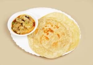 Creamy Mutton Kali Mirch Boneless With 2 Laccha Or Malabar Paratha
