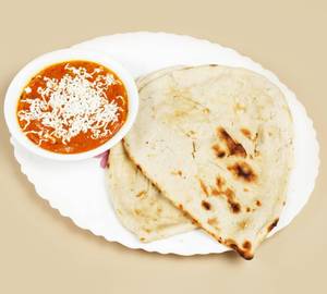 Cheese naan with gravy