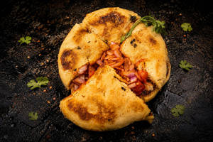 Butter Masala Kulcha Sandwich