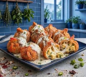 Paneer Cheese Kurkure Creamy Momos 8 Pieces
