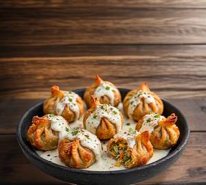Veg Creamy Fried Momos 8 Pieces