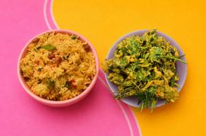 Fodnicha Bhat & Dhania Pakoda Combo