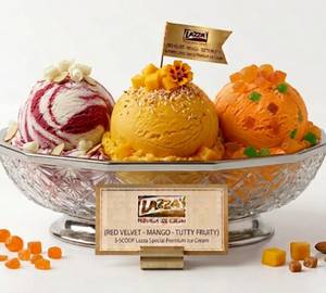 Red Velvet-Mango-Tutti Frutti) 3-Scoop Lazza Special Premium Ice Cream