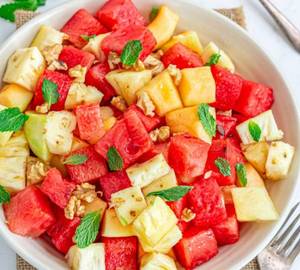 Watermelon And Pineapple Fruit Salad