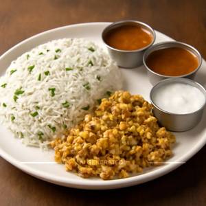 White Rice With Egg Bhurji