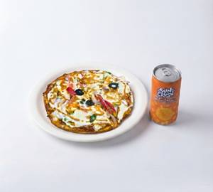 Special Smoky Tandoori Paneer Pizza With Soft Drink