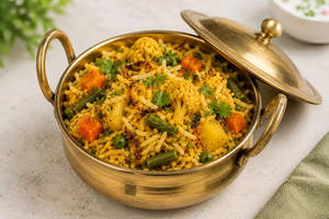 Veg Biryani With Raita And Maaza