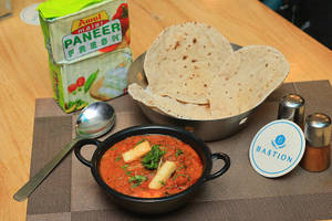 Kadhai Paneer With 3 Tawa Roti (amul Paneer)