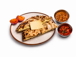 Amritsari Cheese Kulcha with Cholle