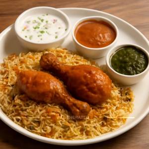 Pulao Rice [500 G] With Chicken Curry