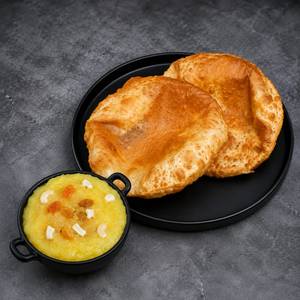 Puri (1 Pc) +Pineapple Kesari
