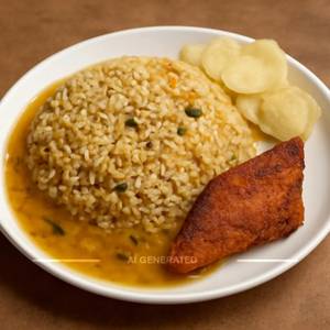 Rasam Rice With Fish Fry