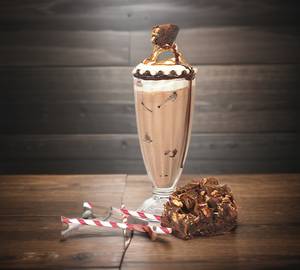Brownie ice cream shake