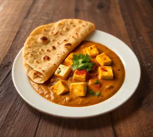 Paneer Makhani Served with Roti