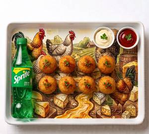 Combo Chicken Cheese Ball 8-Pieces & Sprite-250Ml