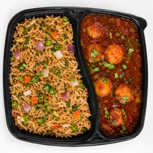 Veg Manchurian With Fried Rice