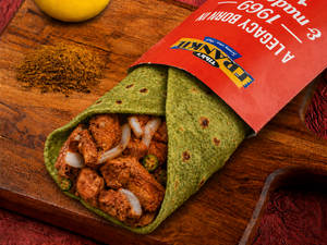 Chicken Tikka Spinach Frankie Roll (with Egg)