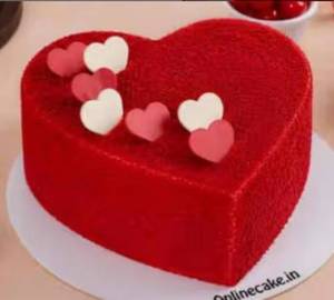 Redvelvet Heart Shape Cake 500 Grms
